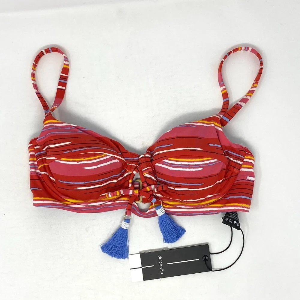 Dolce Vita Cheeky Lace-Up Underwire Bikini Top